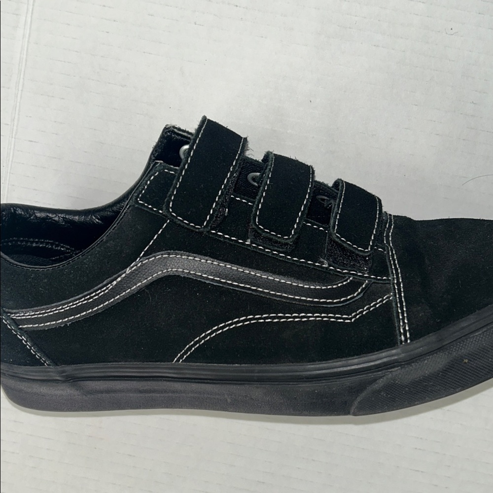 Vans Black Slip-On Loafers with Stitch Detail - Picture 10 of 10